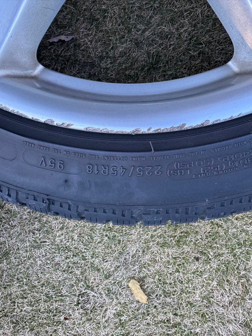  320 Mスポーツf30純正18インチ ホイールとミシュランスノータイヤ