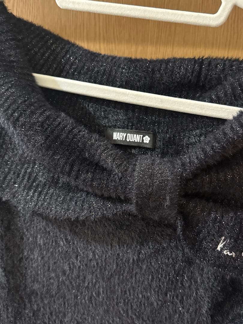 MARY QUANT オフショルリボンニット ワンピース（ブラック）新品