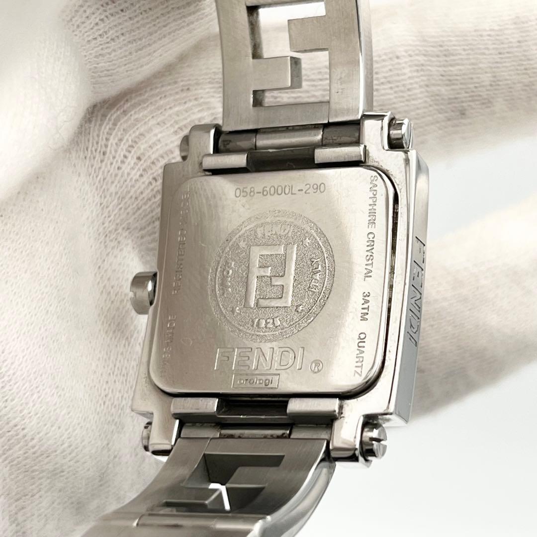 FENDI 6000L 腕時計 ブレスレット QZ スクエア オロロジ ズッカ柄