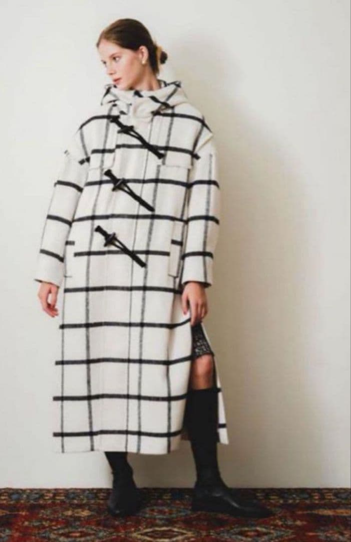 【新品】【M】pinue♡ピヌエ ロングダッフルコート レディース