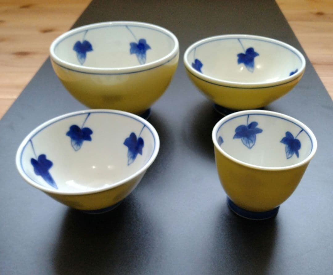 深川製磁　ツタ絵　器　セット　丼　御椀　湯呑み
