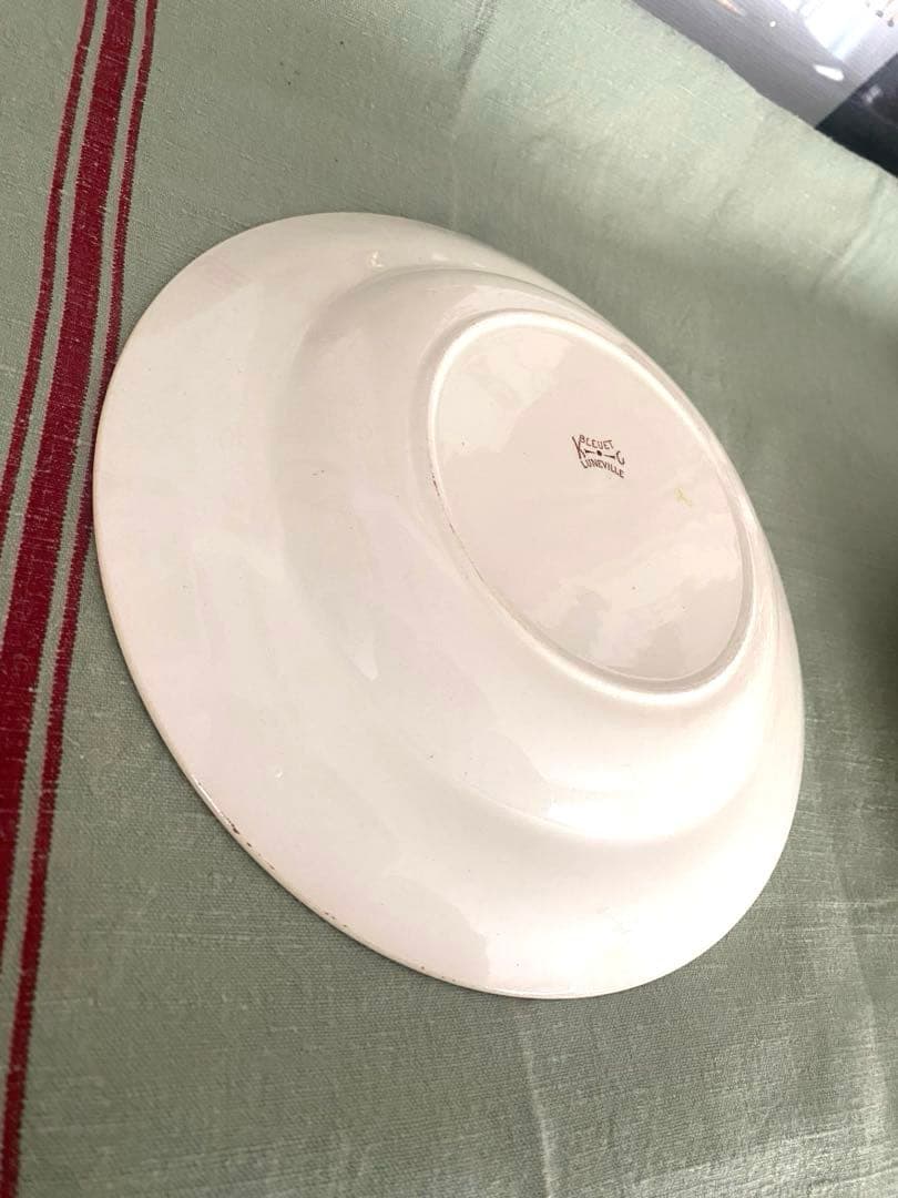 フランスアンティークLunevilleリュネヴィルBLEUET矢車菊 深皿【A】