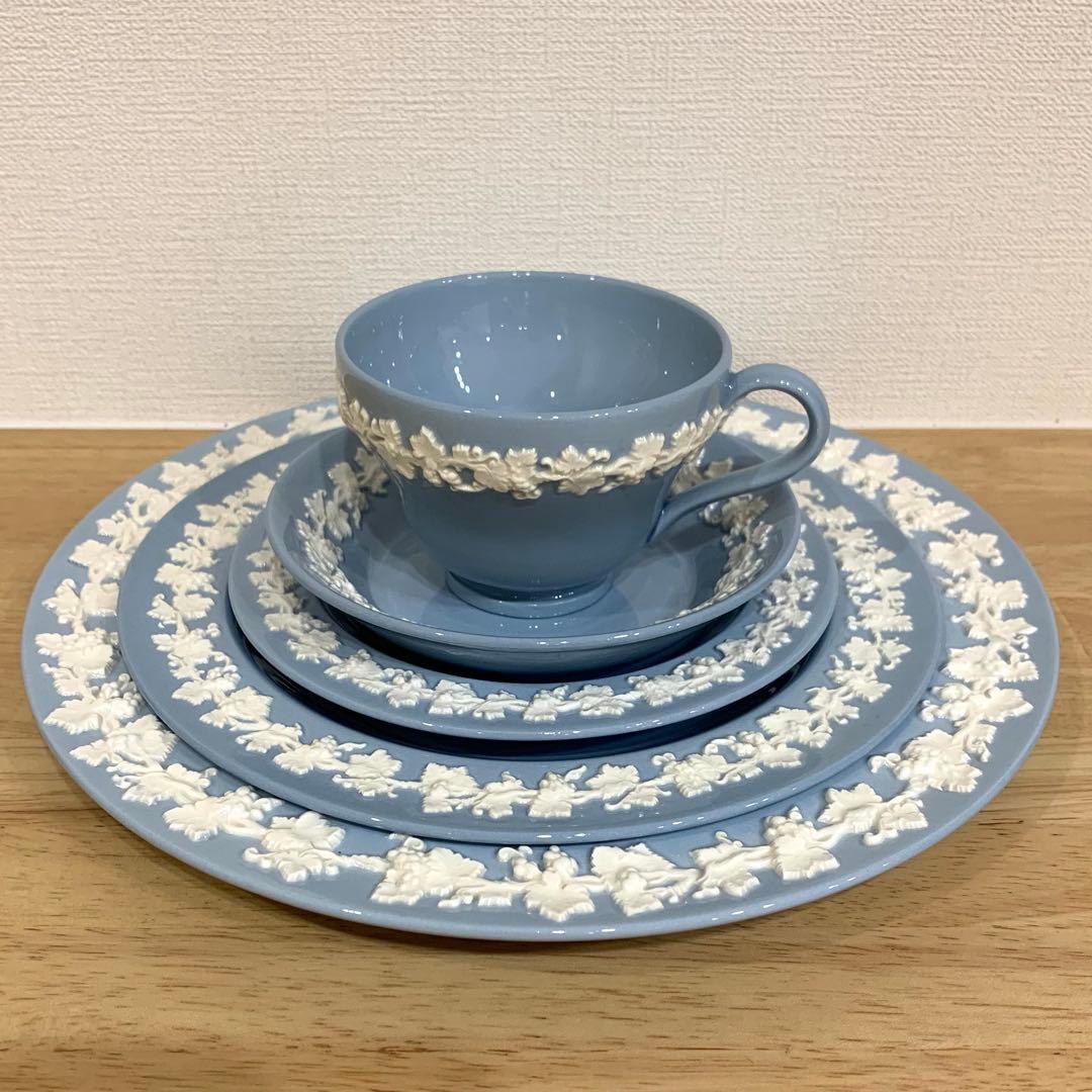 希少 ウェッジウッド クイーンズウェア クリーム ラベンダー 5点 セット