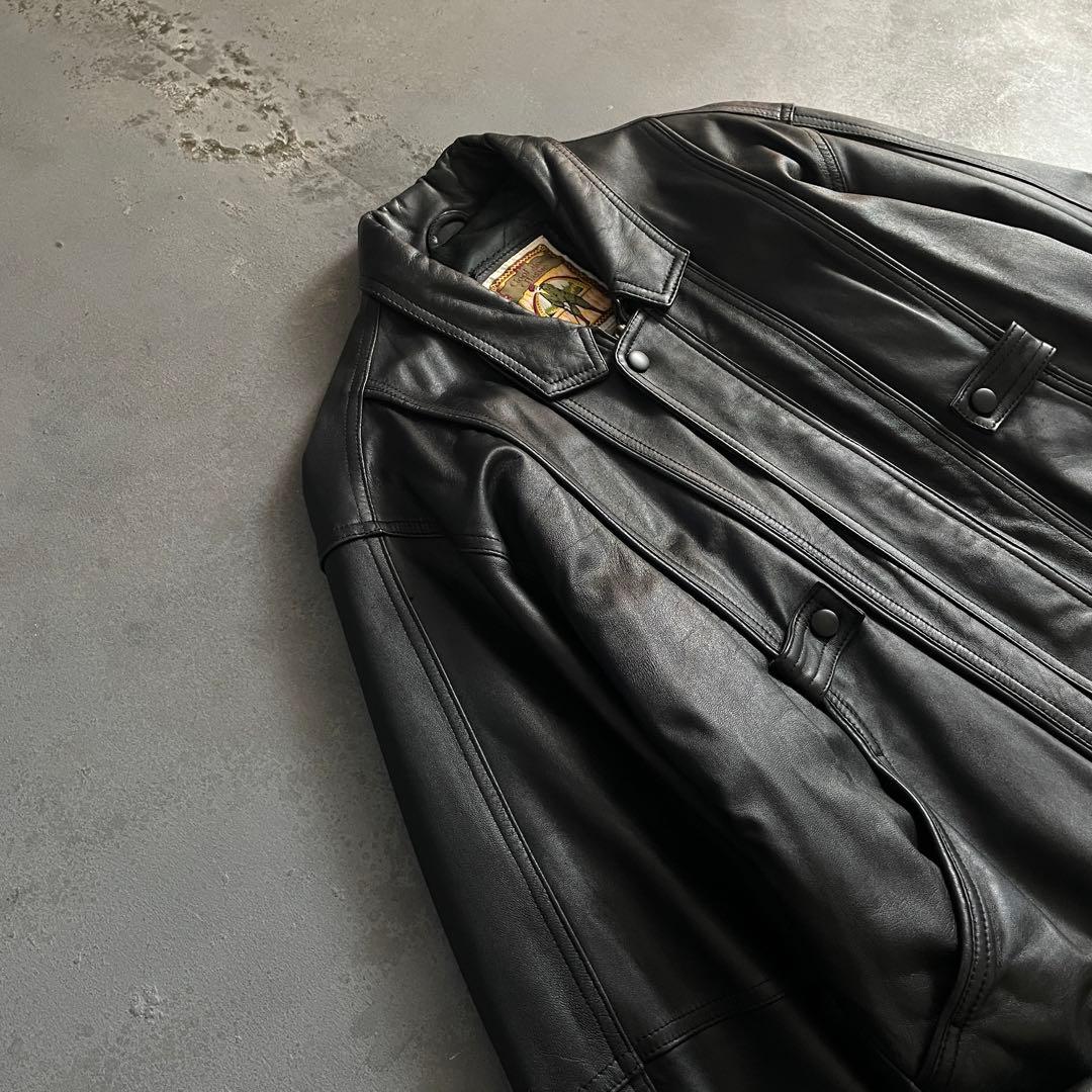 type A-2“Classic“黒“羊革 “短丈“bomber jacket