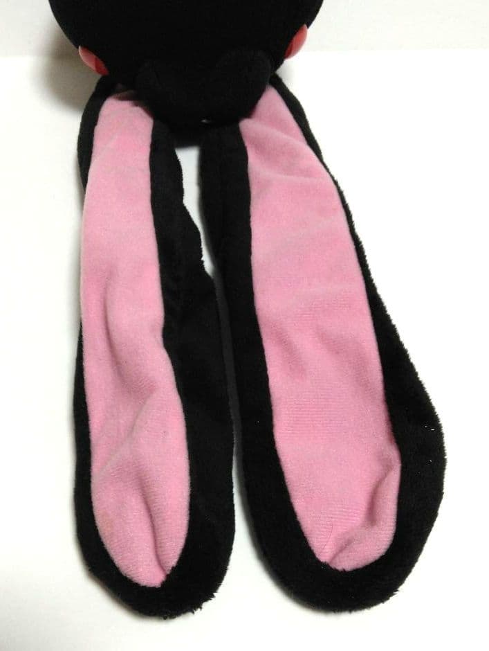 汎用うさぎ　デュアルペンポーチ　ブラック