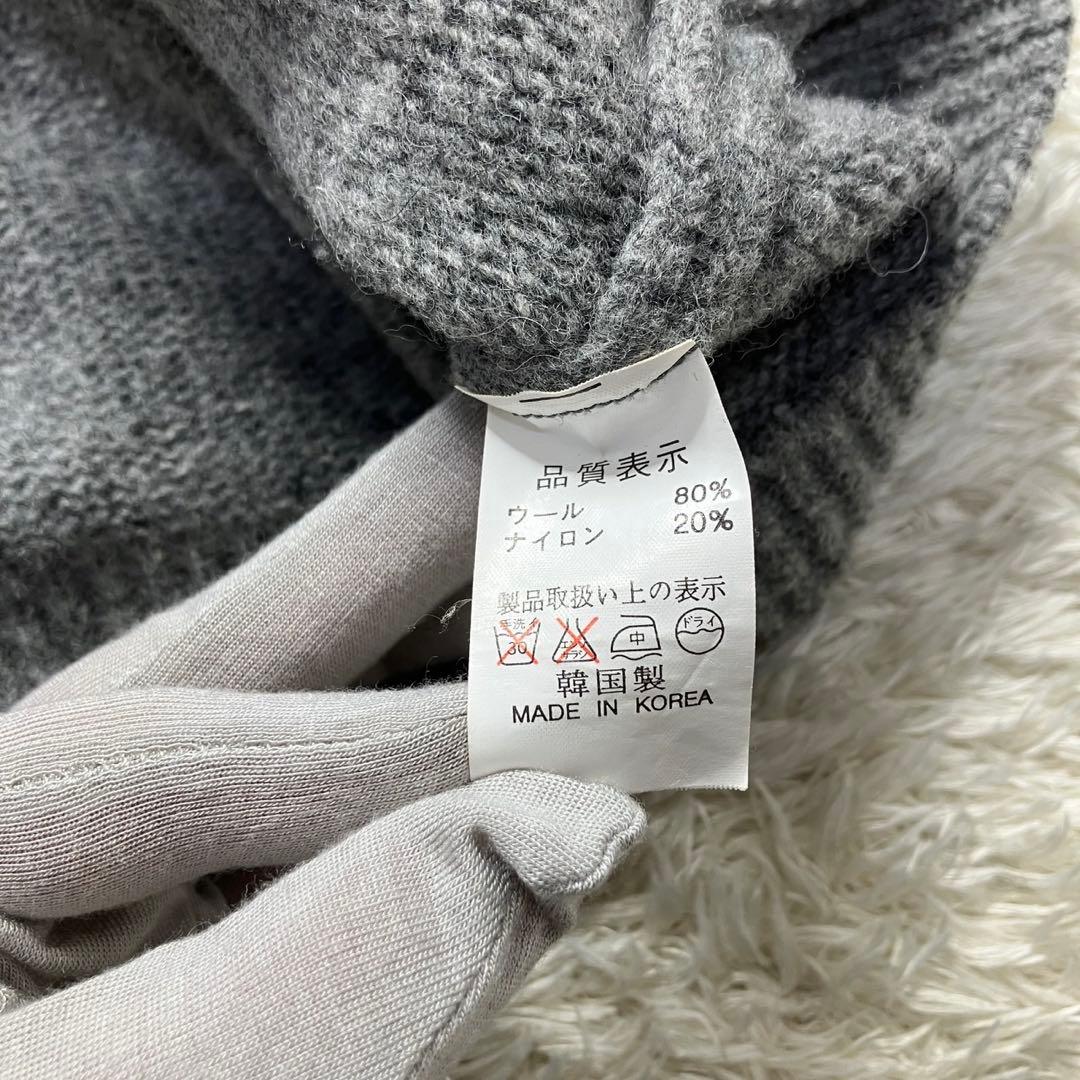 希少✨ machatt マチャット ロゴ ニット ウール混 グレー 韓国製