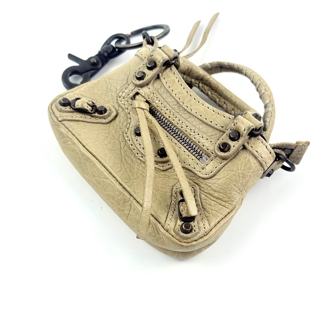 【良品】BALENCIAGA バレンシアガ シティ バッグチャーム キーリング