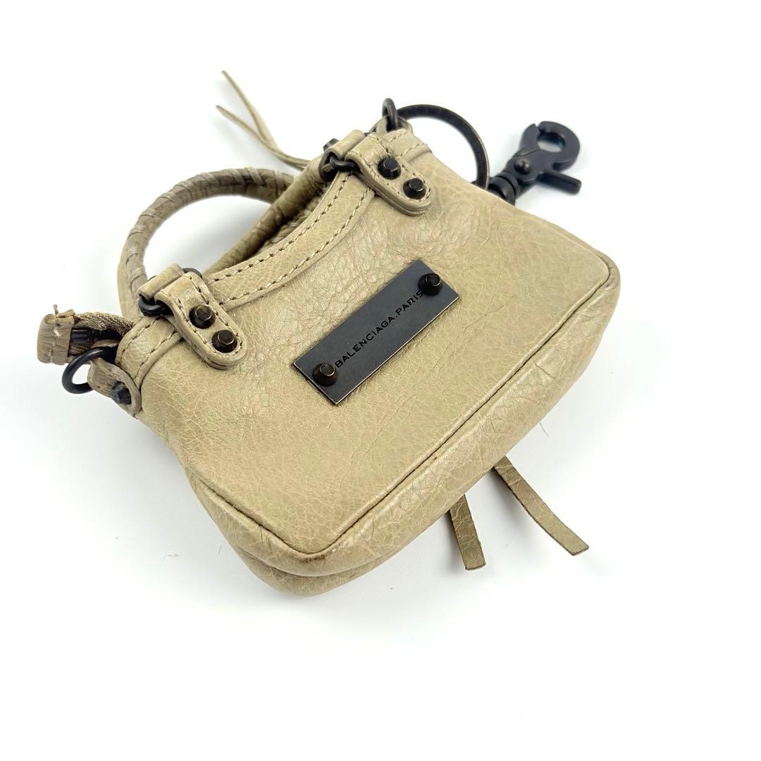 【良品】BALENCIAGA バレンシアガ シティ バッグチャーム キーリング