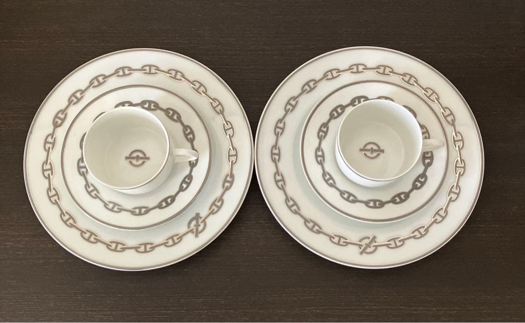 エルメス シェーヌダンクル カップアンドソーサー プレート ペア