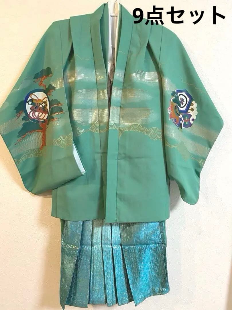 七五三　7歳　男児　着物　9点セット　袴　男の子　羽織