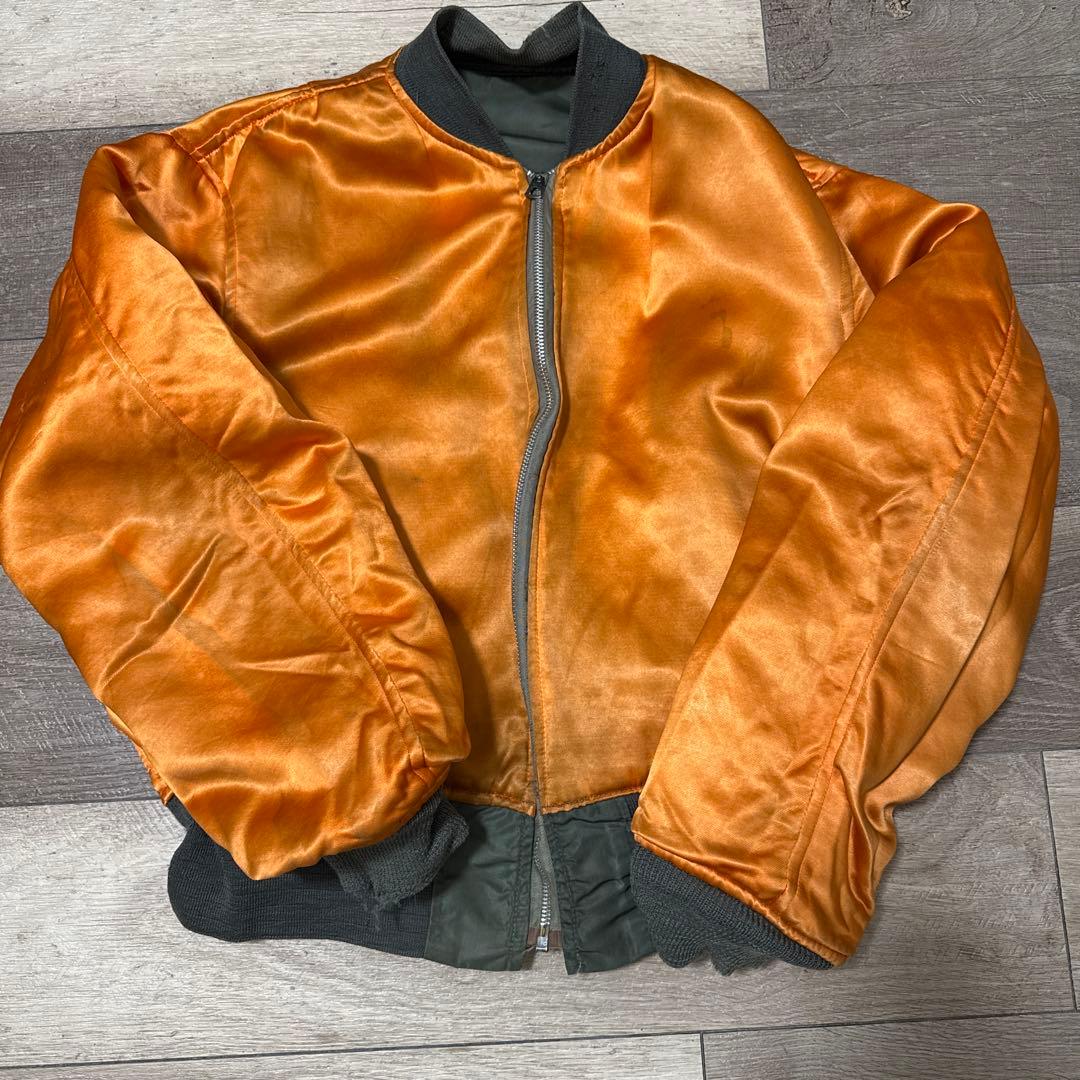 70s L-2B alphaミリタリー フライトジャケット 実物　mediam