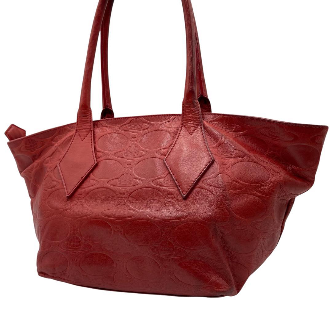 Vivienne Westwood レザー オーブ型押し トートバッグ