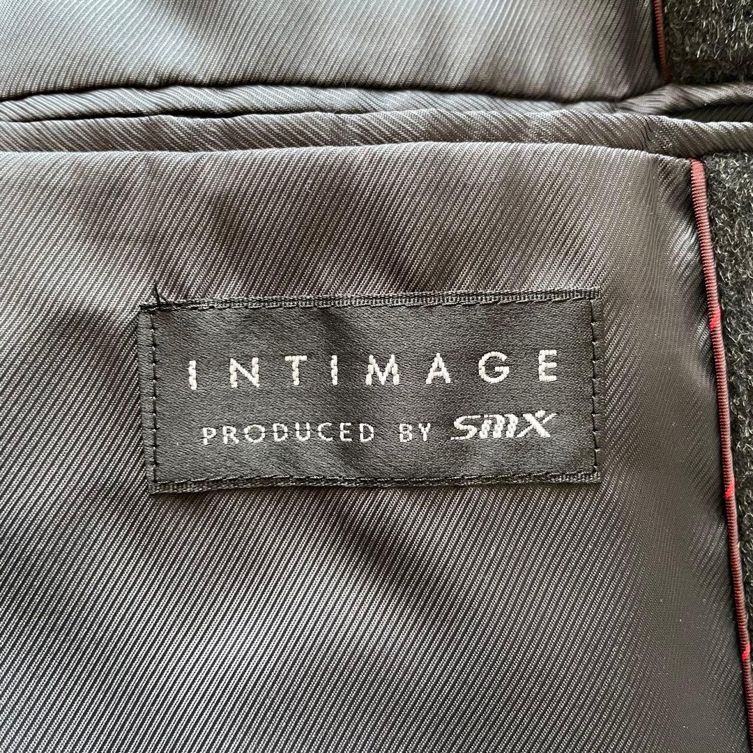 美品✨INTIMAGE チェスターコート カシミヤ チャコールグレー 4L