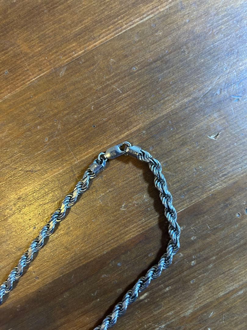 【美品】AVALANCHE ロープネックレス55cm 幅5mm シルバー925