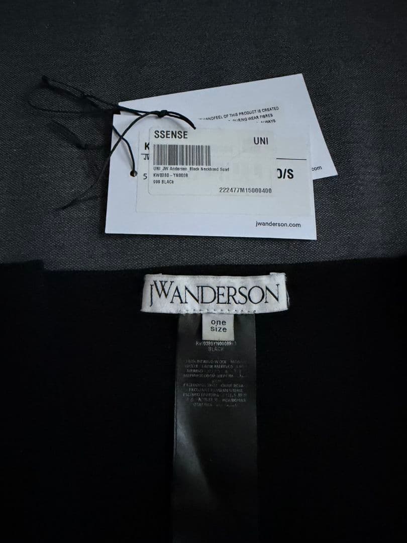 JW ANDERSON ブラック ネックウォーマー