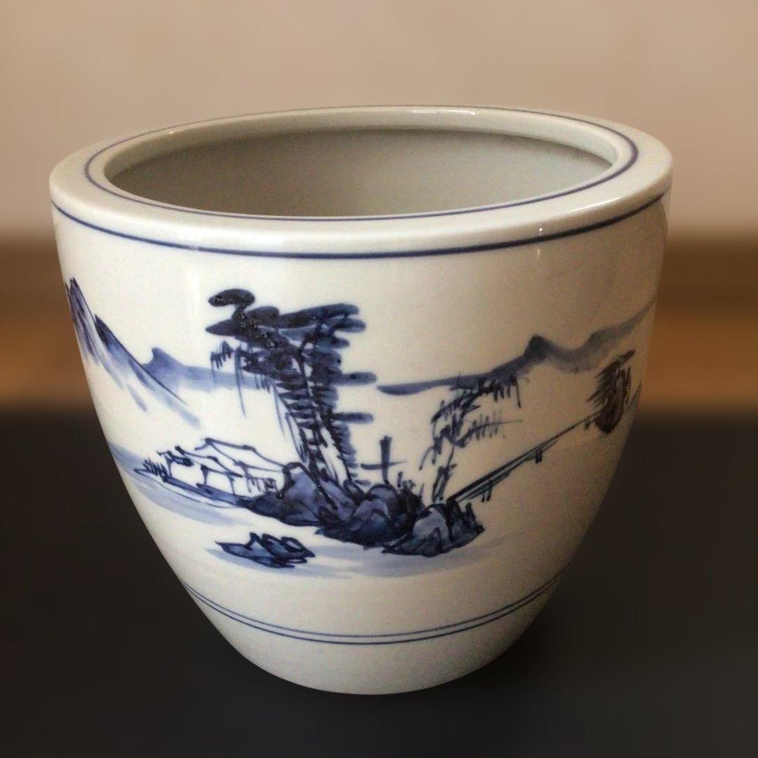 出石焼　アンティーク　手あぶり　火鉢　鉢カバー　骨董　一対