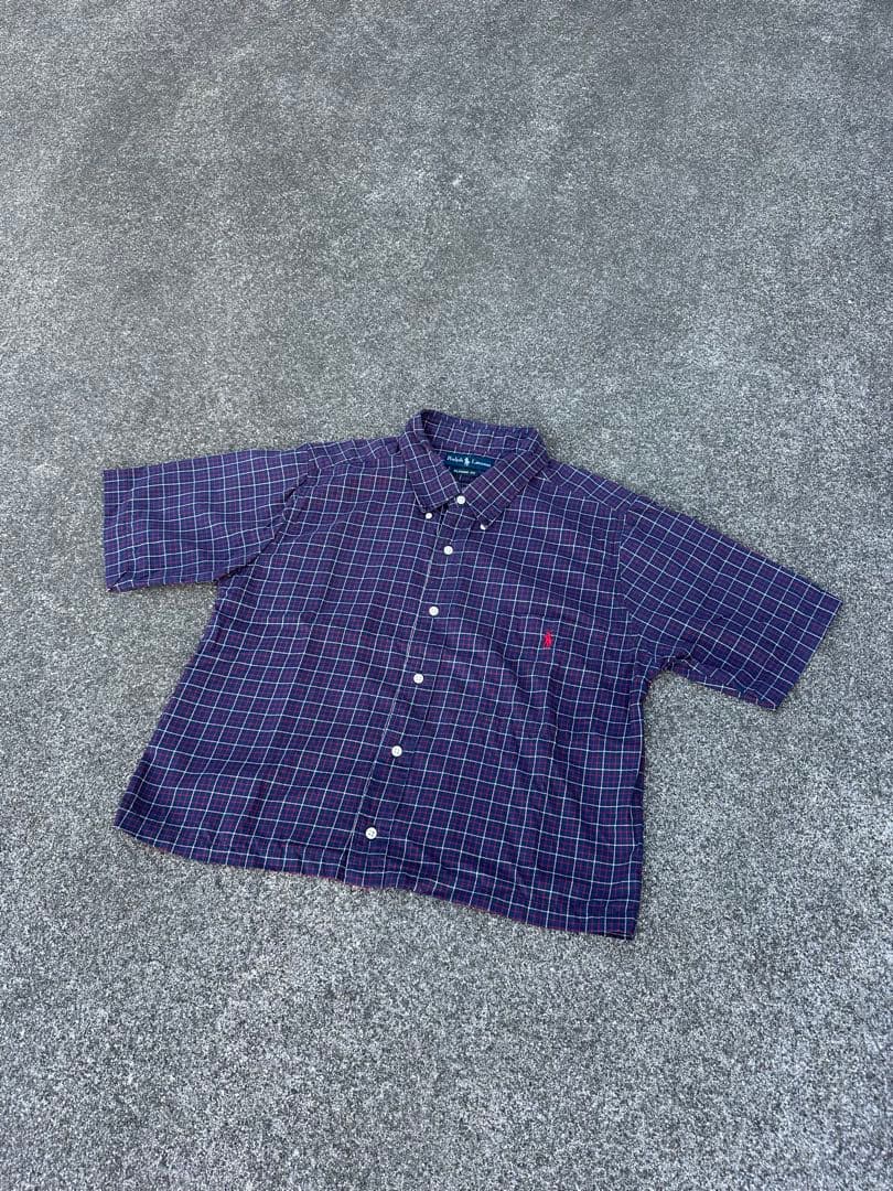 90s Ralph Lauren シャツチェック cityboy 短丈 古着