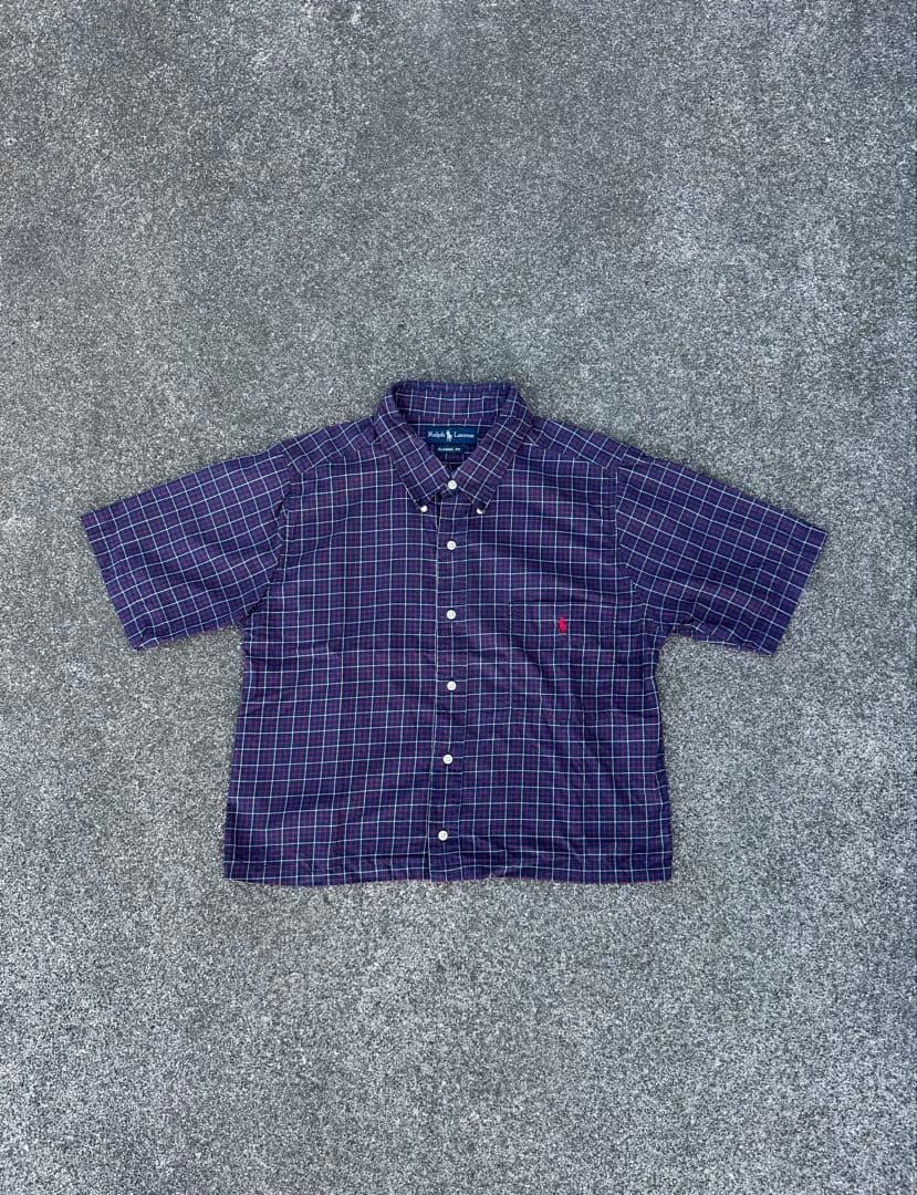 90s Ralph Lauren シャツチェック cityboy 短丈 古着