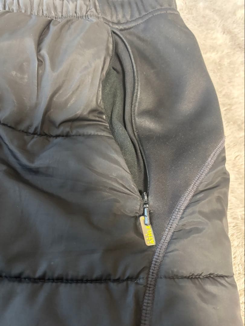 ニット帽とセットでお得！ATHLETA ブラック パーカー、パンツ