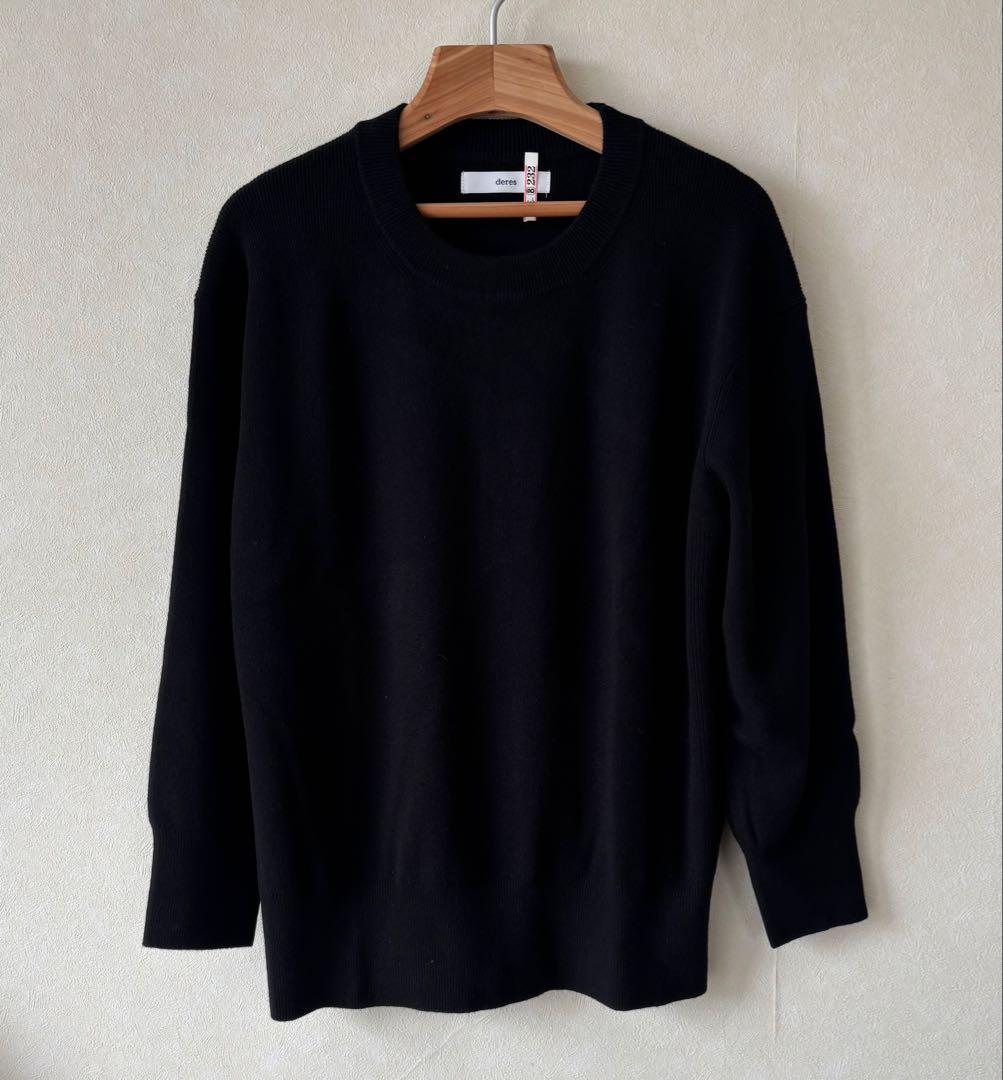 deresデレス13th back line crew neck sweater