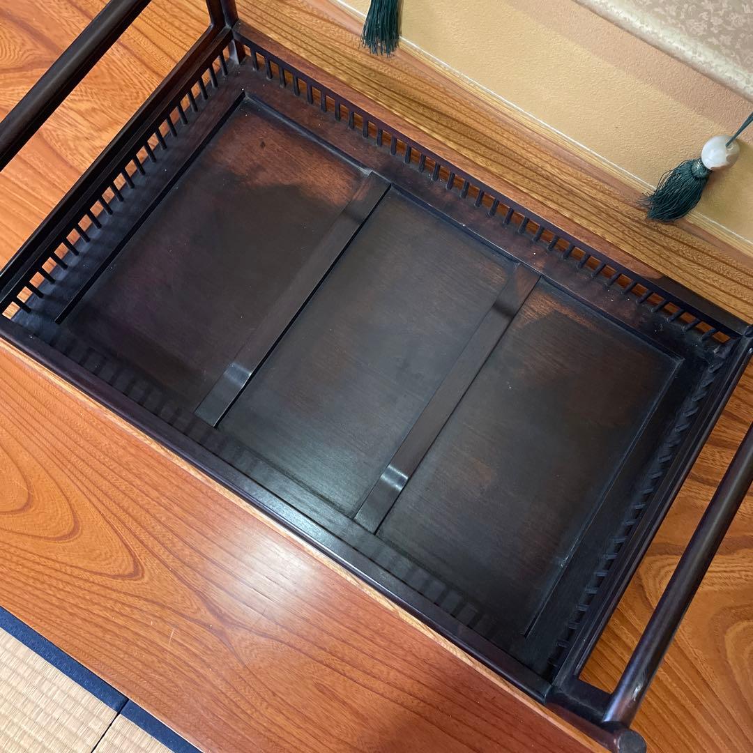 【唐木】[高級] 花台 盆栽台 飾り台 木製 天然木 ビンテージ品