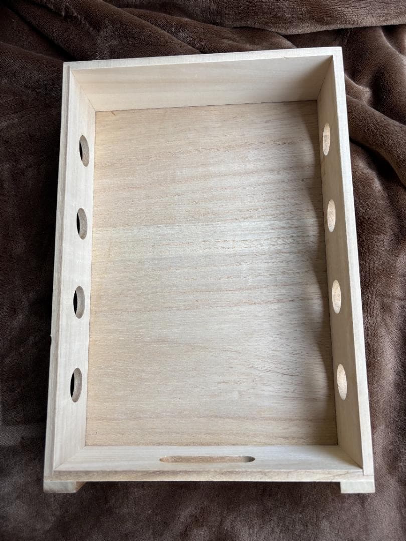 桐材 木製キャスター付き収納ラック 4段