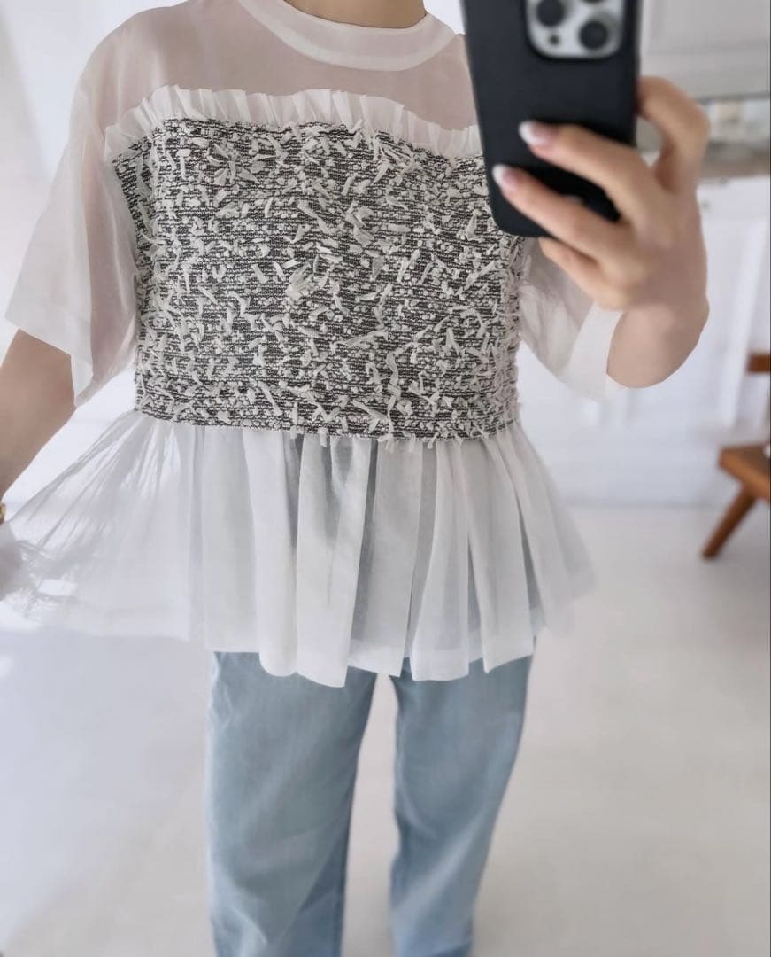 girlish 星くずブラウス　美品