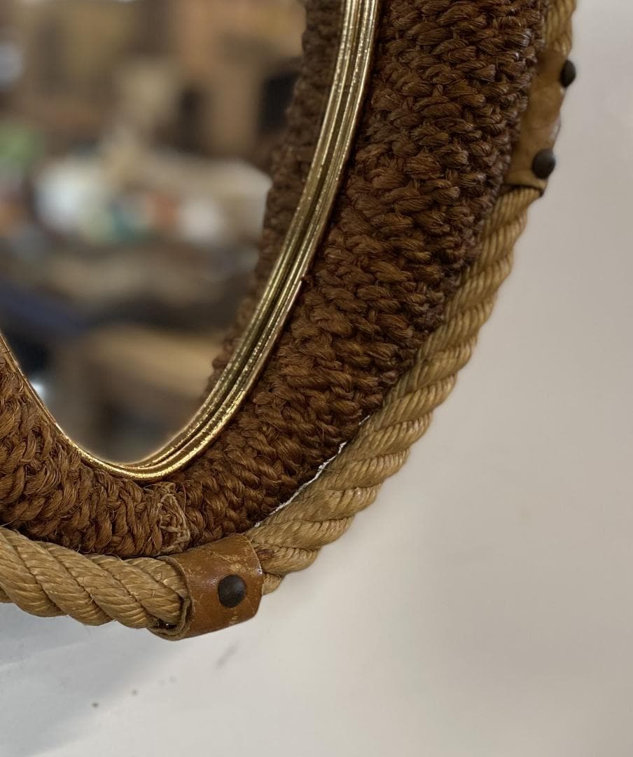 Audoux & Minet Rope Mirror フランス ビンテージ 鏡