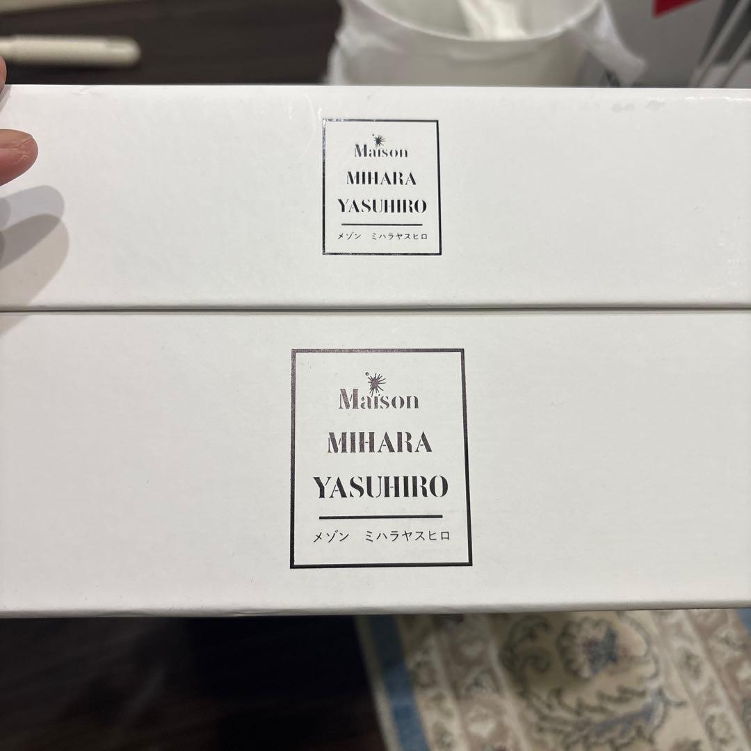 MIHARA YASUHIRO ブラック キャンバス スニーカー