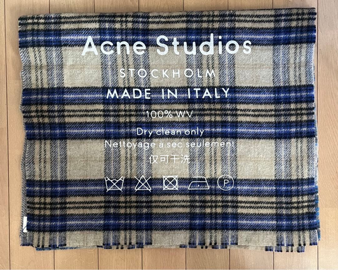 ACNE STUDIOS マフラー　ストール　チェック　ブラウン　ユニセックス