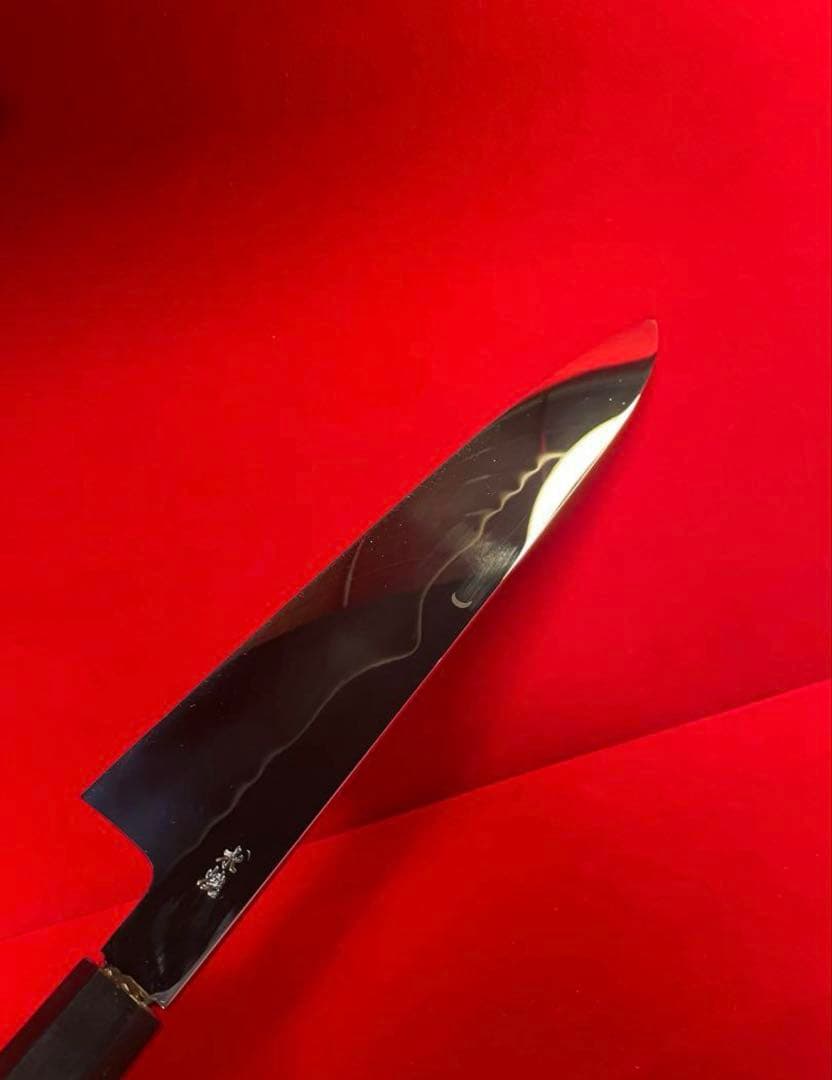 包丁　牛刀　本焼　富士山波紋残月波紋 高級ステンレス