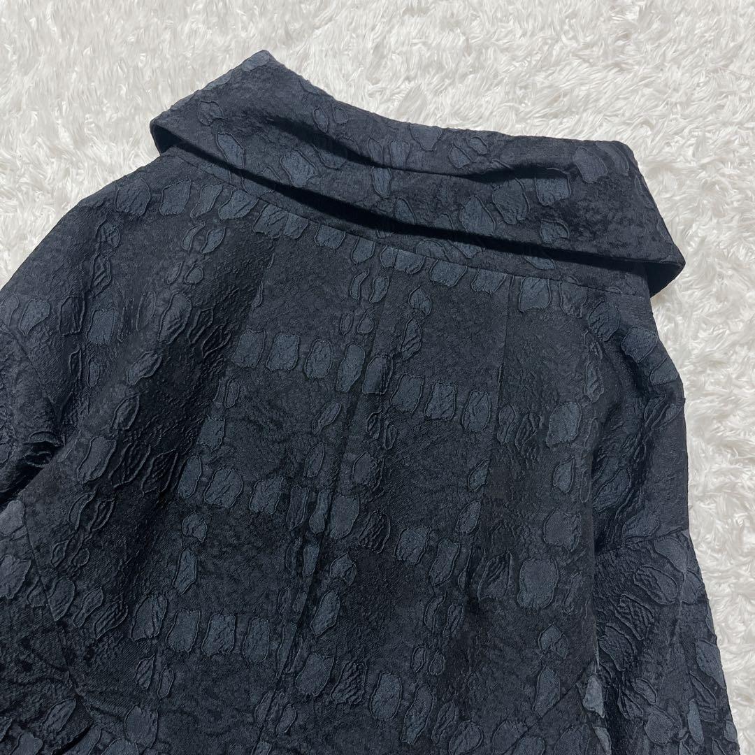 未使用✨SHIATZY CHEN ロングコート　ジャガード　総柄　刺繍　紺