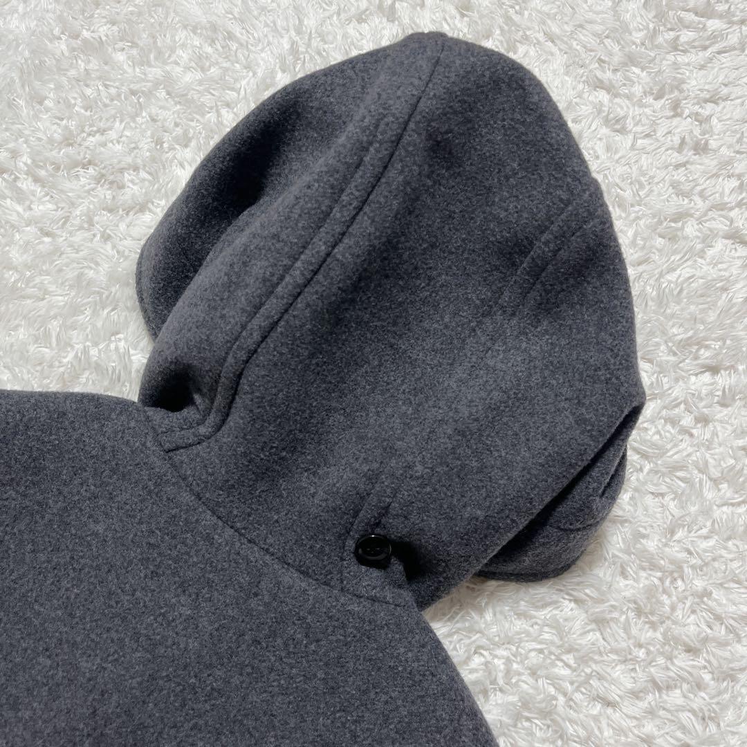 Mila Owen ロング ダッフルコート チャコールグレー