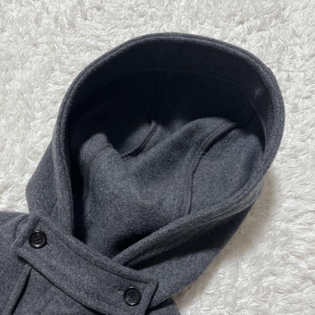 Mila Owen ロング ダッフルコート チャコールグレー