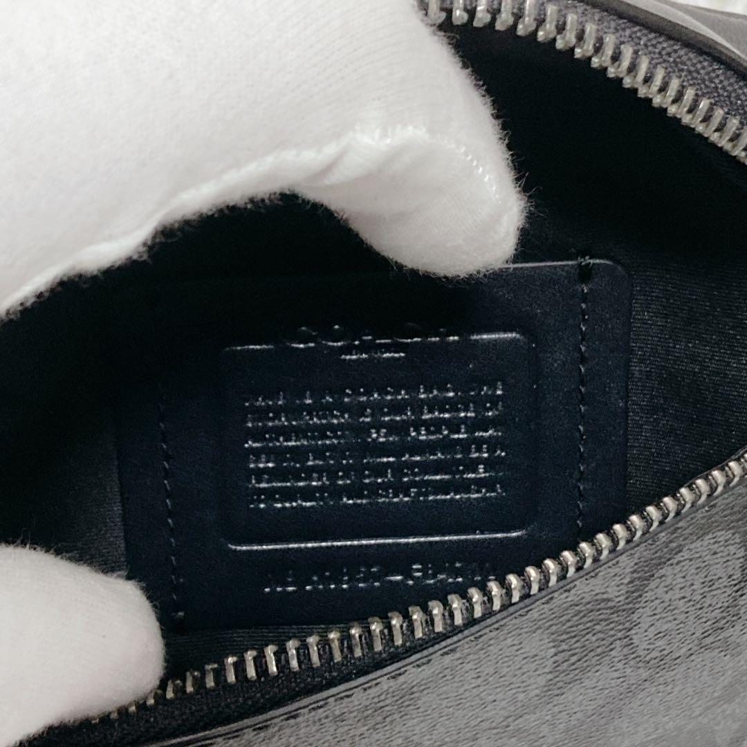 COACH コーチ シグネチャー PVC/レザー ウエストバッグ F84711