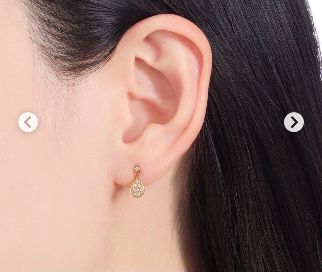 【週末限定価格】美品ジュエリーツツミ K18YG ダイヤモンドピアス