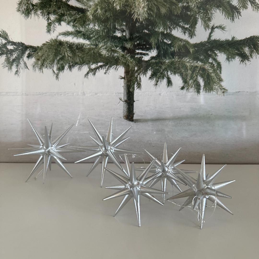 ベツレヘムの星　オーナメント　銀の星　大2個 小3個セット