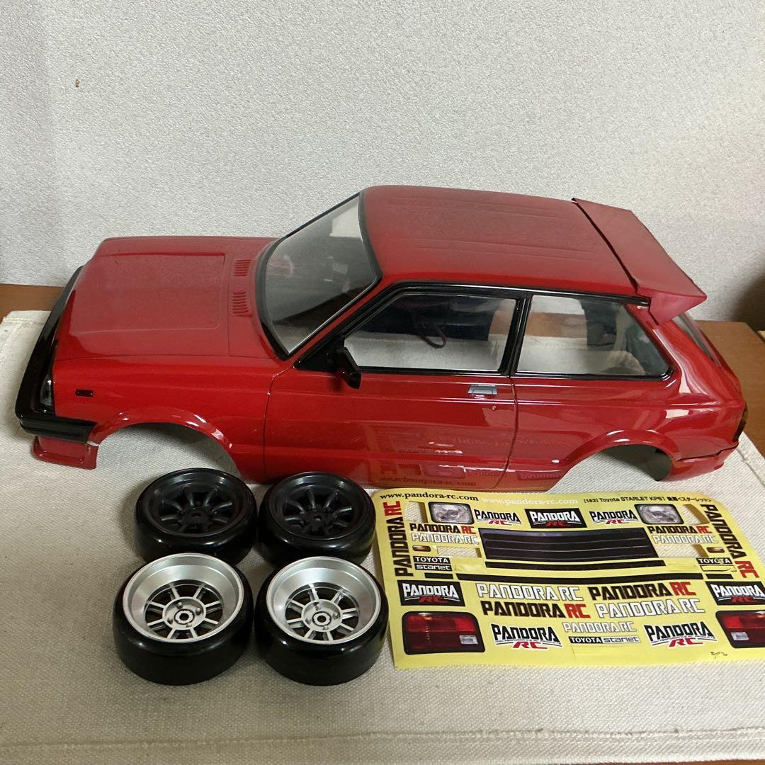 パンドラ　PANDORA スターレット　KP61 1/10ボディー　タイヤセット