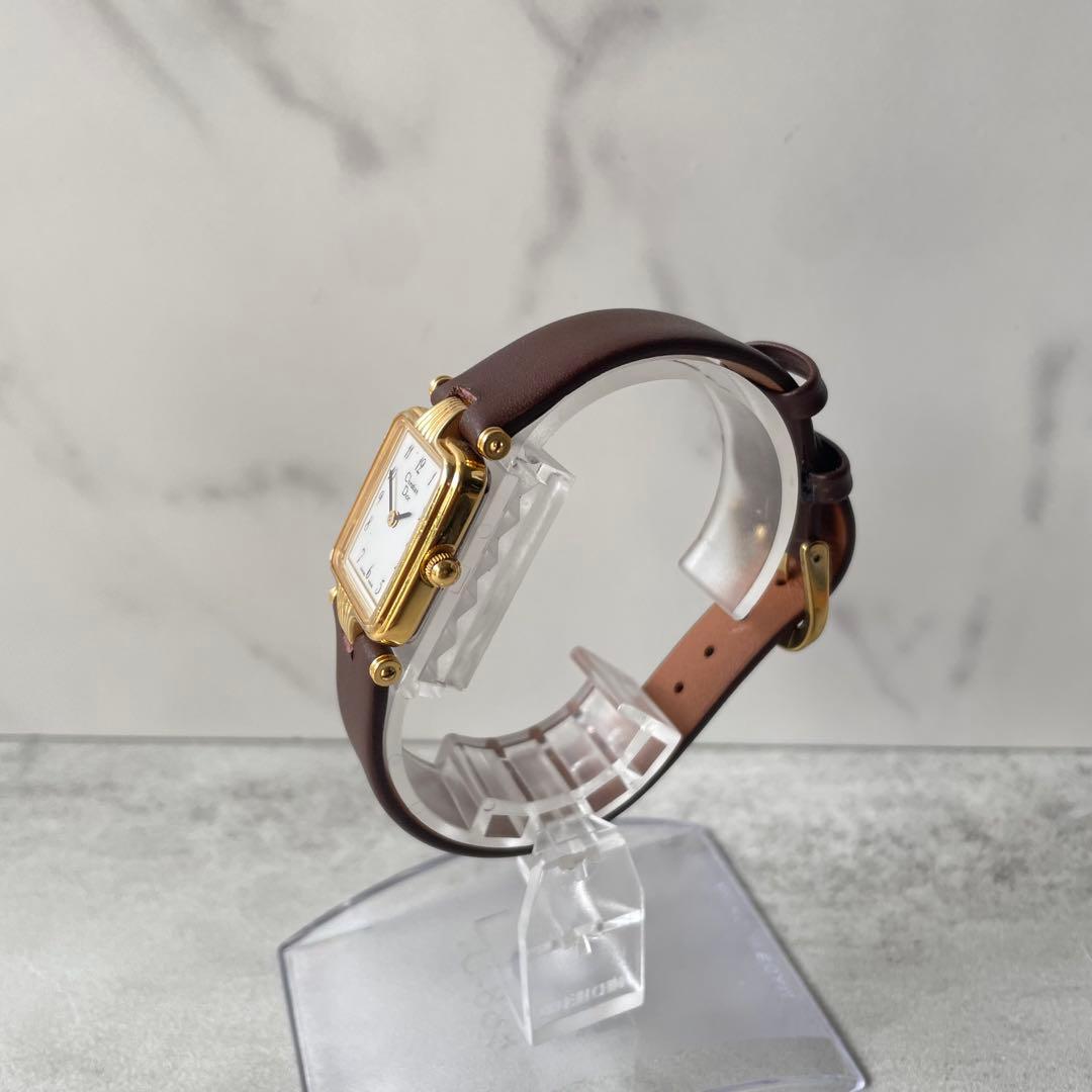 稼働品　クリスチャンディオール　Dior ゴールドスクエア　アンティーク　腕時計