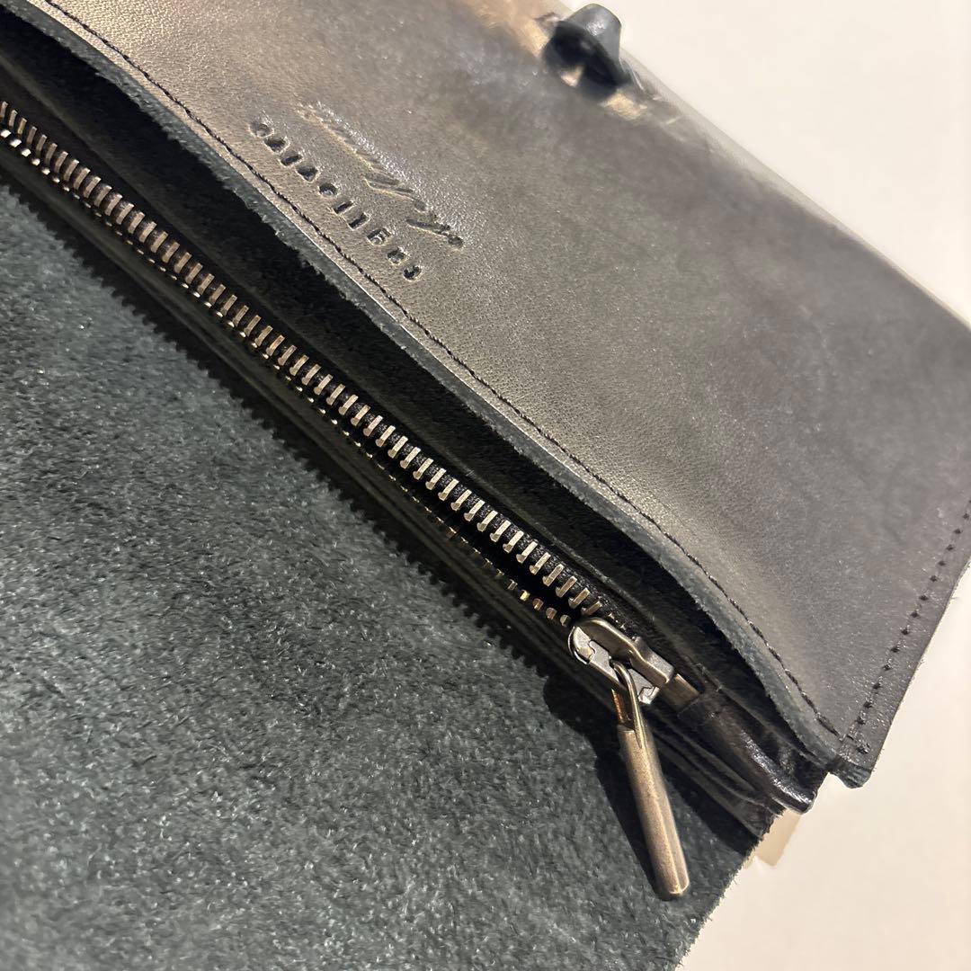 アレクサンダーマナミ　 ブラック革財布 ALEKSANDR MANAMIS