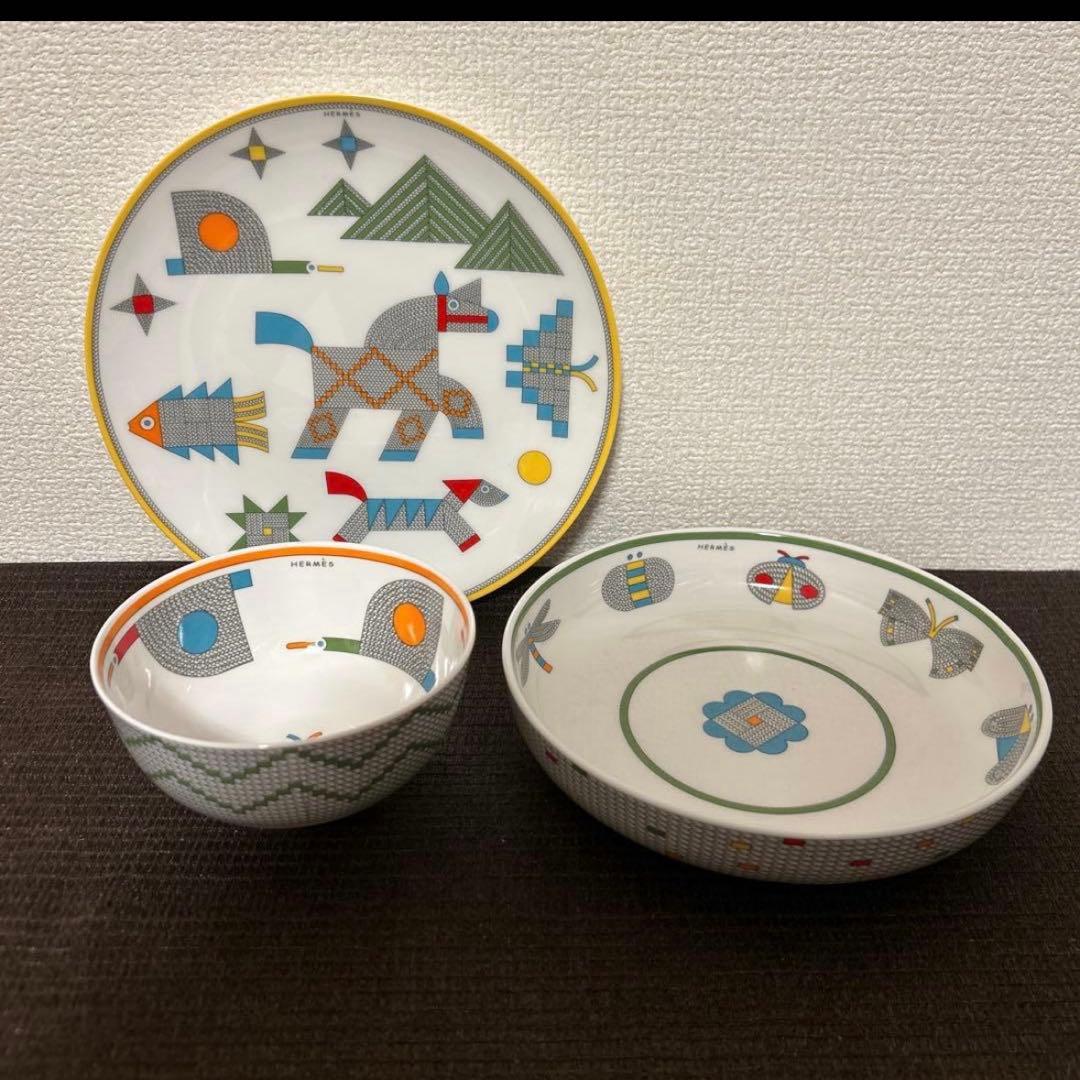 neconyan　エルメス　アニモー　ナッテ　プレート　サラダボウル
