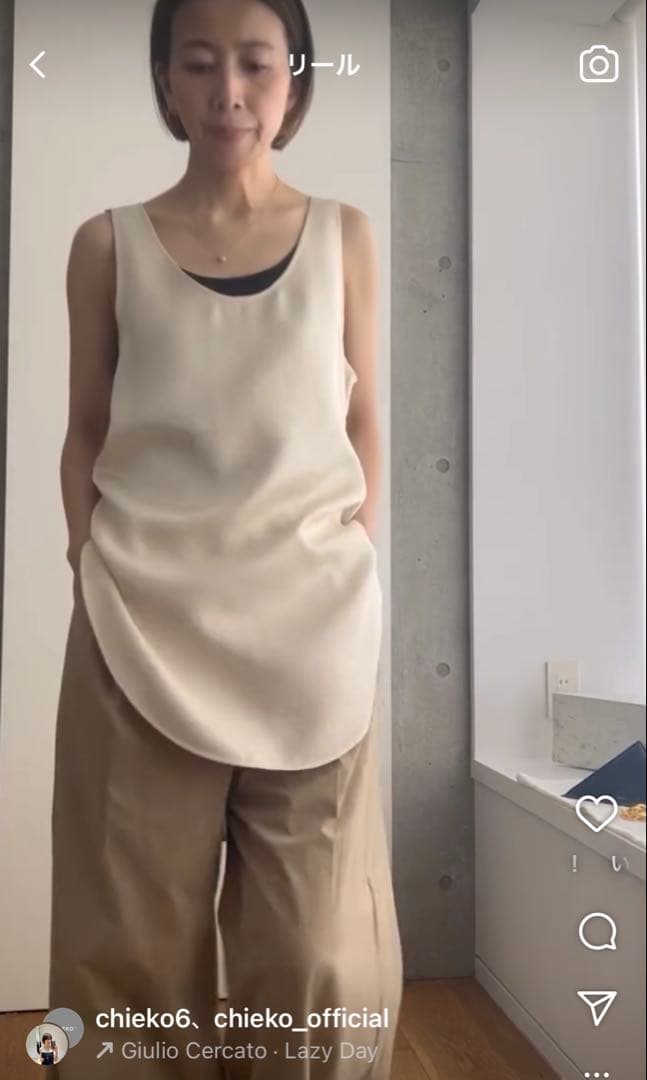 トップス chieko + shiny tank