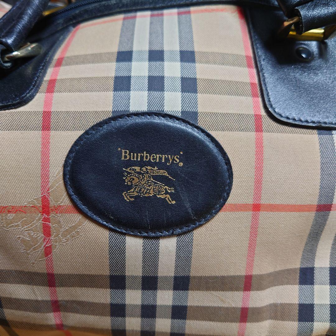 平成 レトロ バーバリー ヴィンテージ ノバチェック ボストンバッグ
