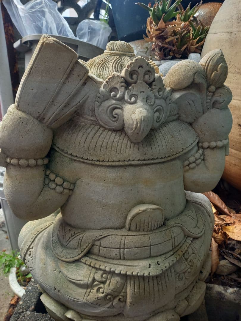 ガネーシャ像 石製 約45cm