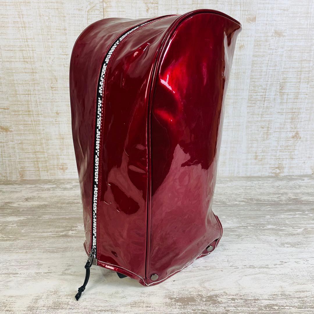 マスターバニーエディション　エナメル スタンド式 キャディバッグ ワインレッド