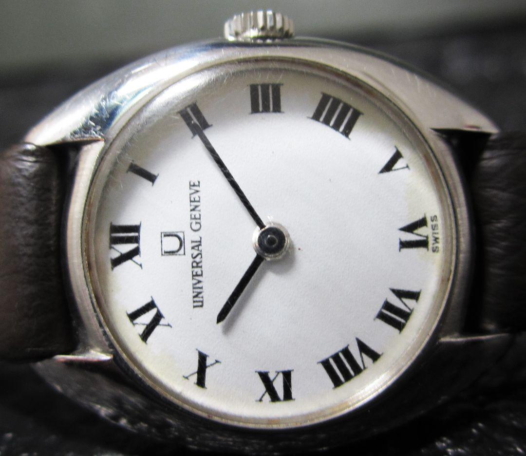 ユニバーサルジュネーブ　手巻き　腕時計　純正尾錠