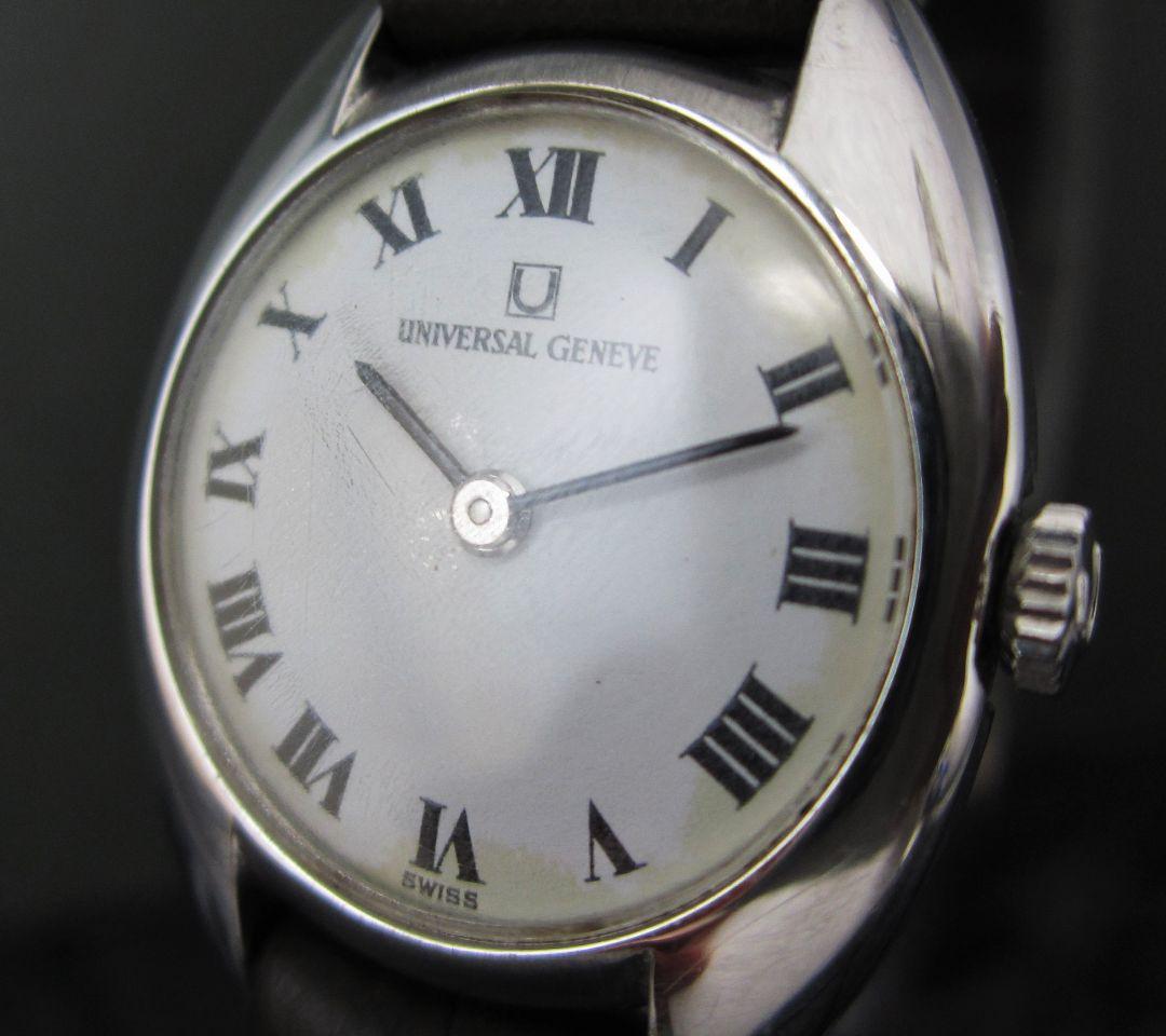 ユニバーサルジュネーブ　手巻き　腕時計　純正尾錠
