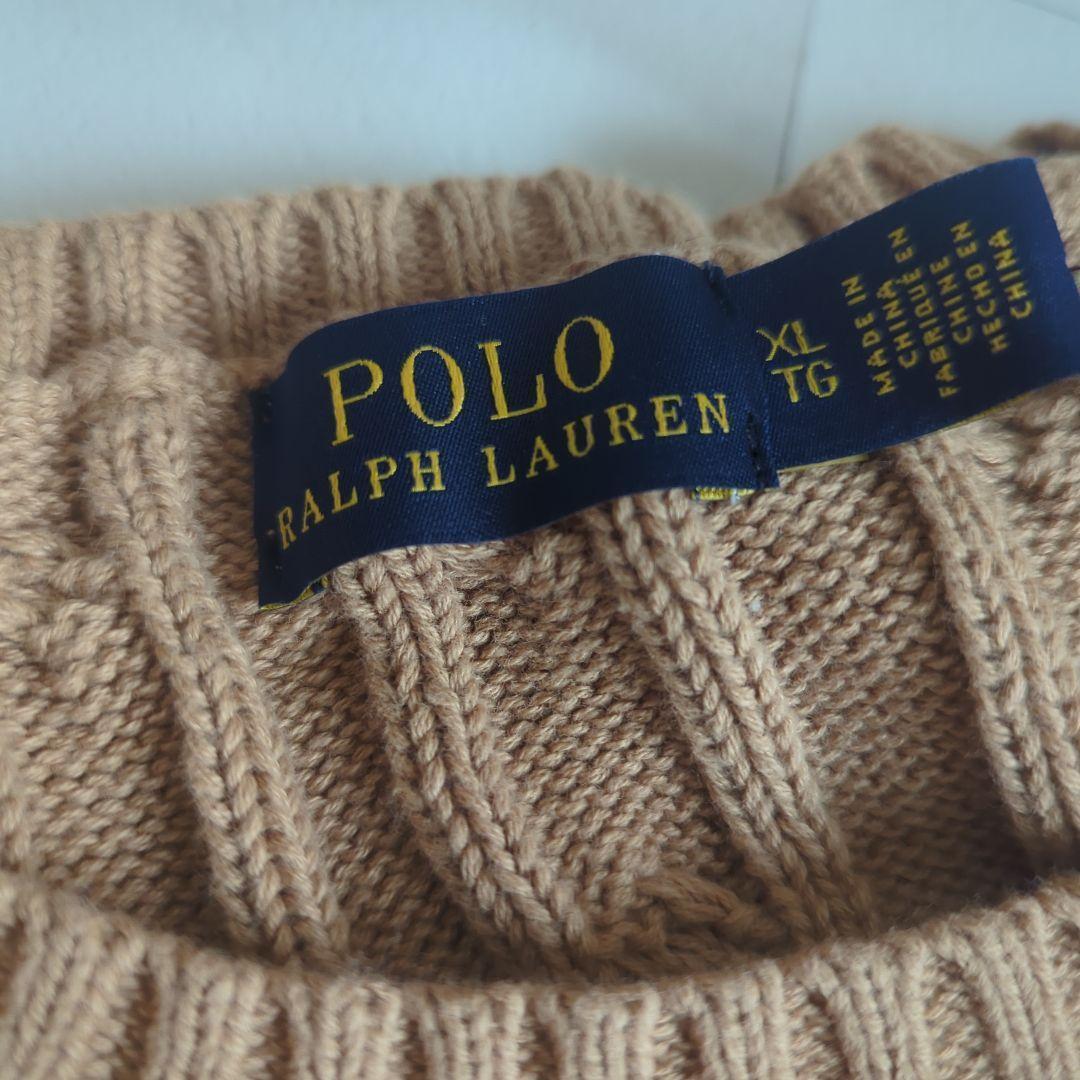 Polo Ralph Lauren ケーブルニットセーター XL ベージュ