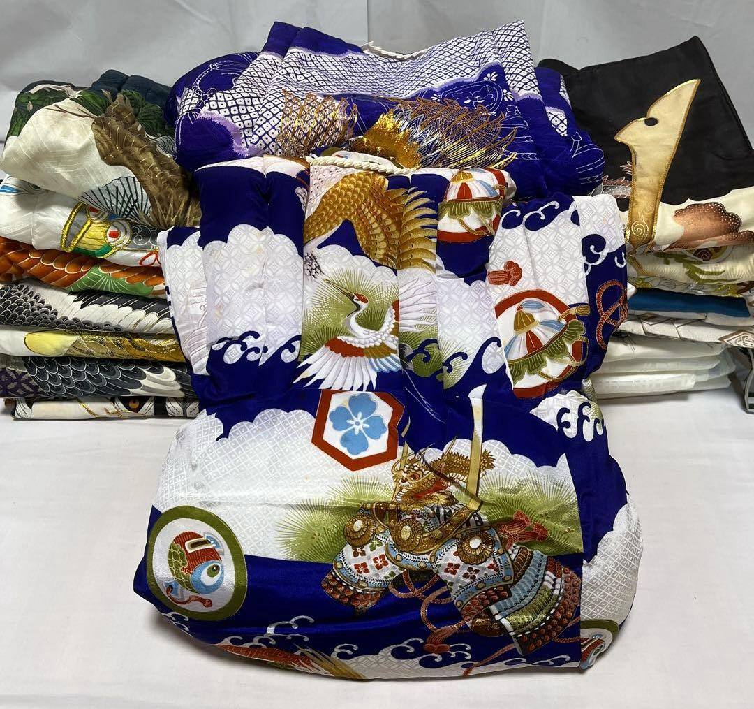 10 着物　男の子　七五三　宮参り　節句　リメイク　素材色々　まとめ売り　大量