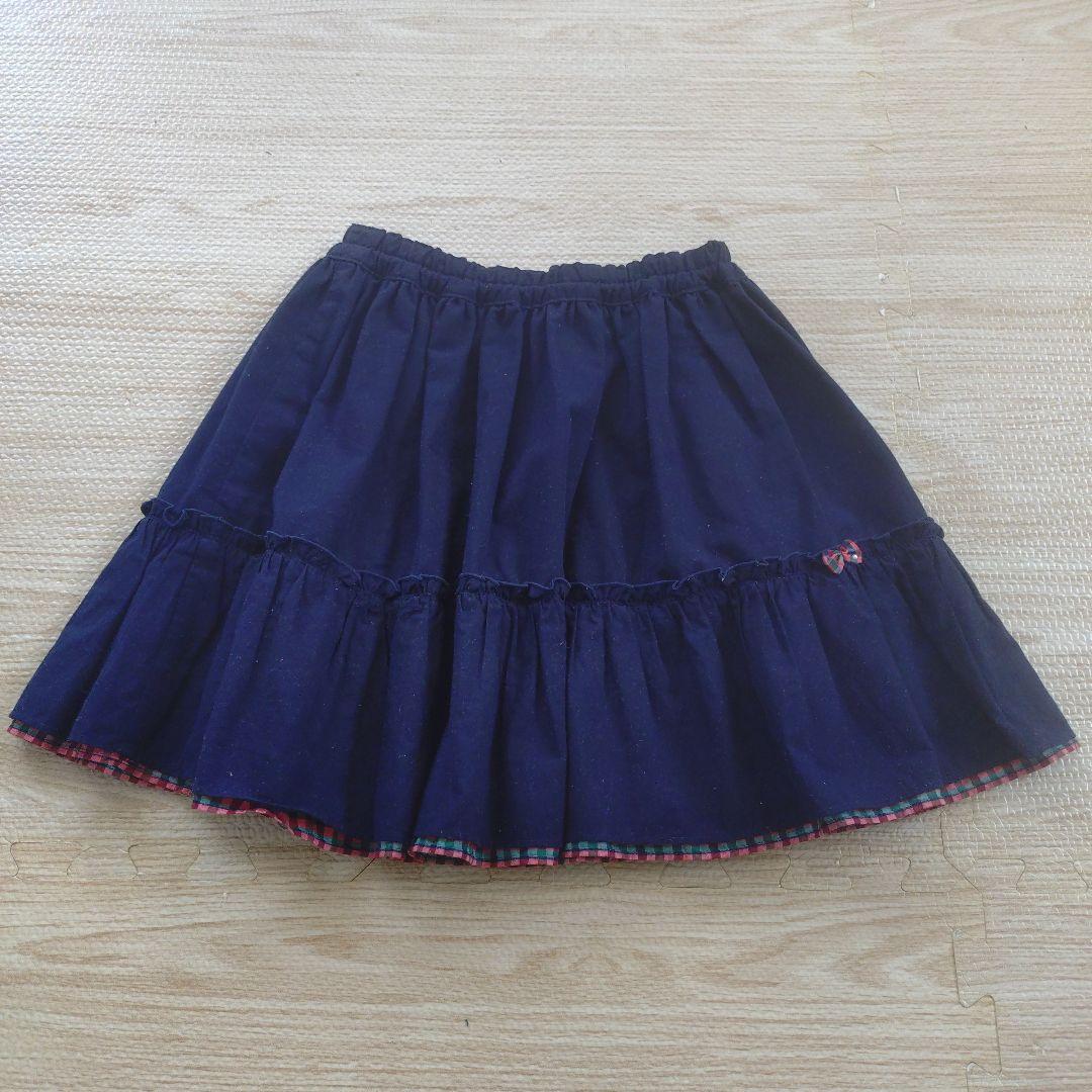 【新品未開封】ファミリア　リバーシブル　フリルスカート　120センチ